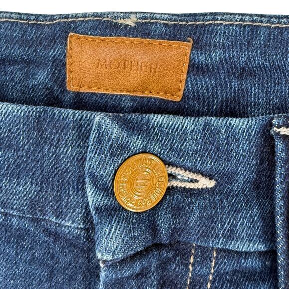 MOTHER High Waisted Looker Jeans 24 Until Next Time Stretch Dark Wash Blue Denim - Picture 7 of 14